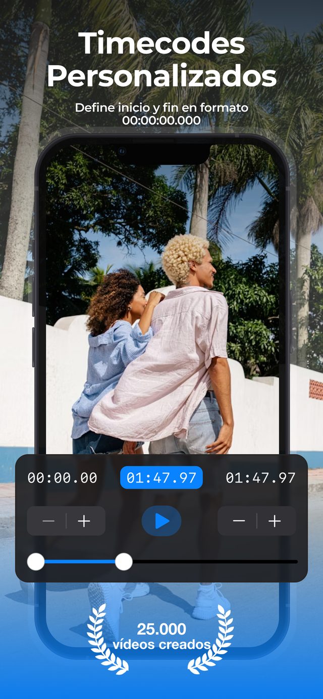 Códigos de tiempo personalizados — cortando un video largo en segmentos para Reels de Instagram